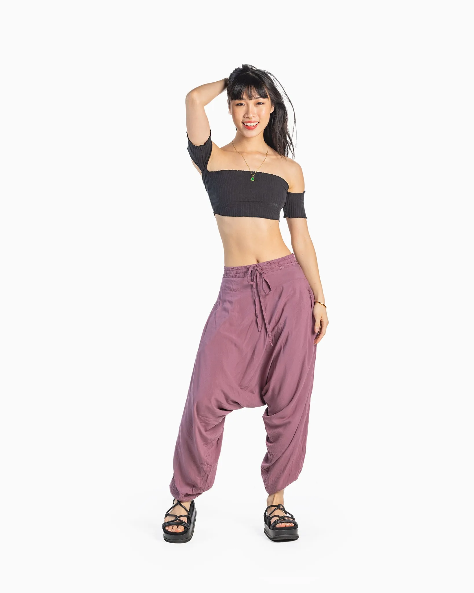 Solid Savannah Harem Pants