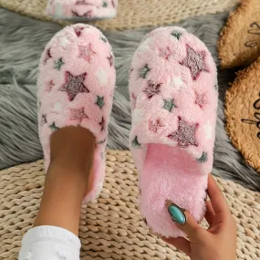 Starry Night Slippers - Ultra-Soft Plush Lining, Cozy Slip-On Design - Anti-Slip Indoor Lounging Shoes for Ultimate Comfort