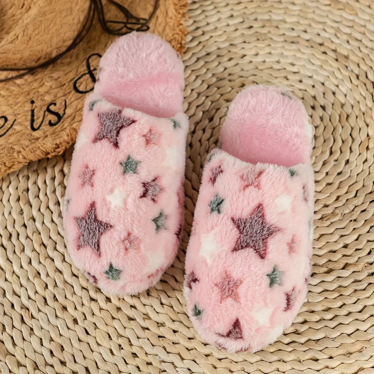 Starry Night Slippers - Ultra-Soft Plush Lining, Cozy Slip-On Design - Anti-Slip Indoor Lounging Shoes for Ultimate Comfort