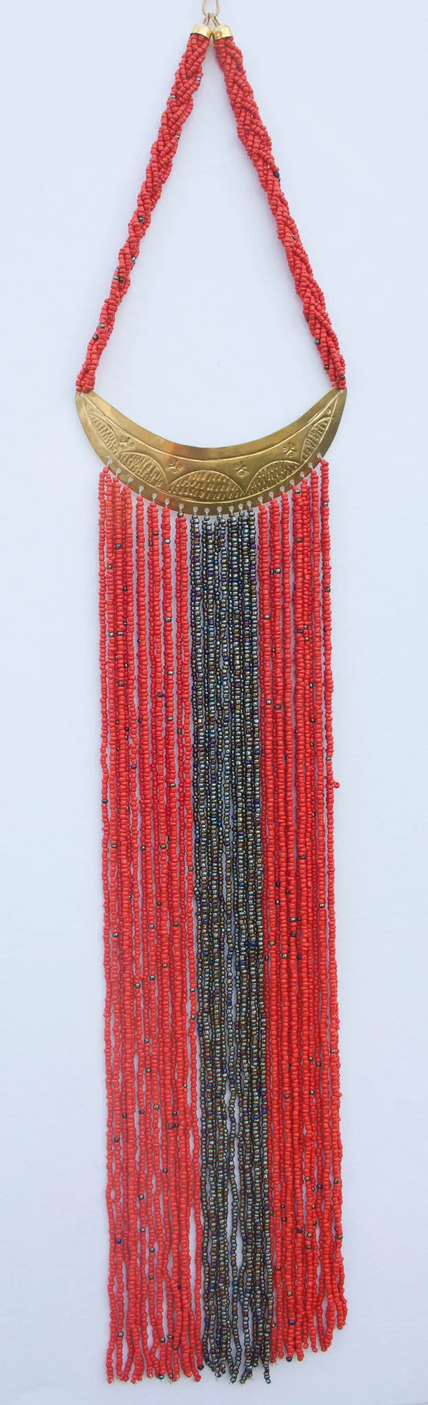 Tassell necklace made with beads.