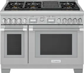 Thermador Pro Grand 48" 6 Burner Integrated Grill Smart SS Gas Range PRG486WLG