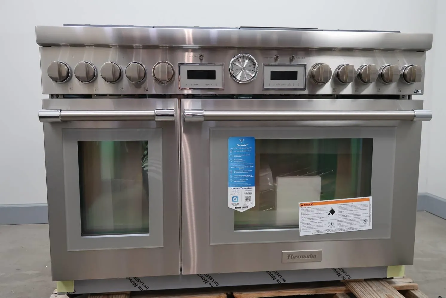 Thermador Pro Grand 48" 6 Burner Integrated Grill Smart SS Gas Range PRG486WLG