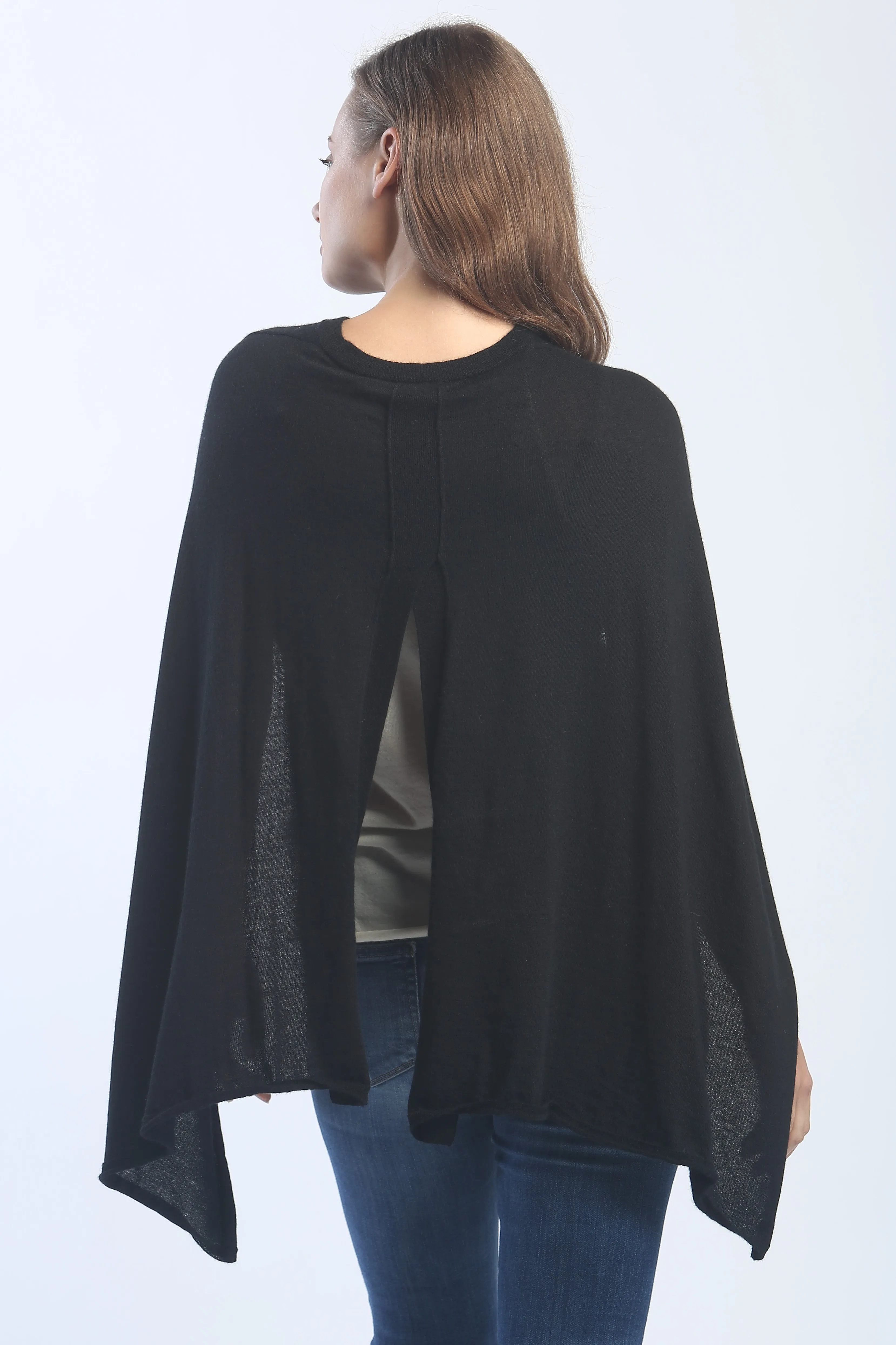 Two Tone Cape Sweater