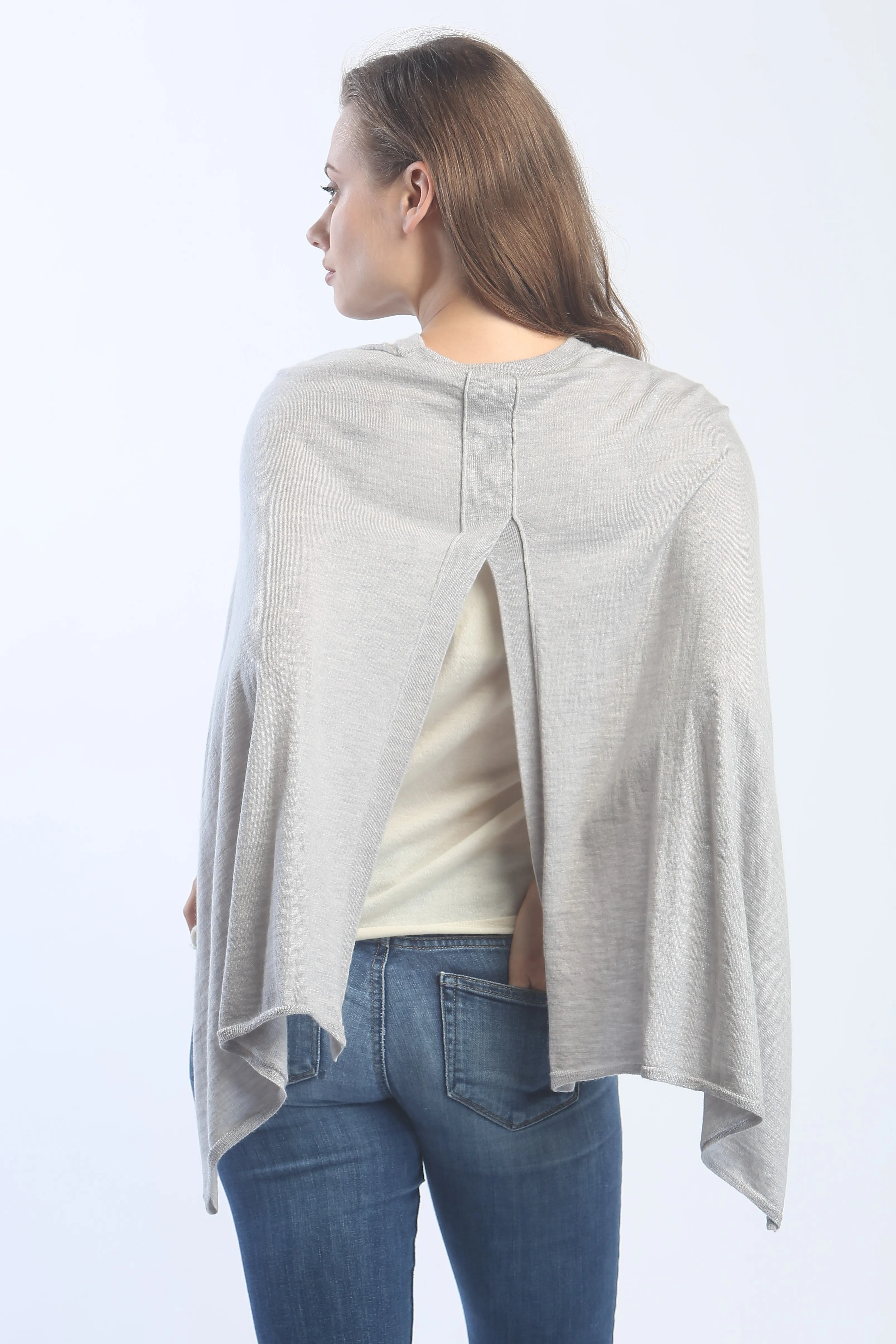 Two Tone Cape Sweater