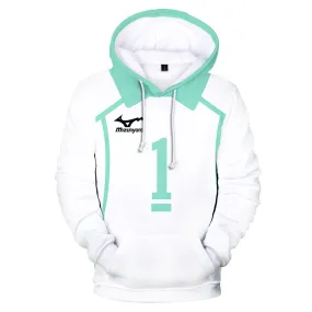 Unisex Oikawa Tooru Cosplay Hoodies Pullover 3D Print Jacket Sweatshirt