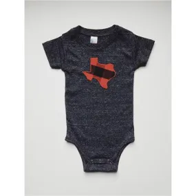 Vermont Tribe Texas Baby Bodysuit (Black Flannel)