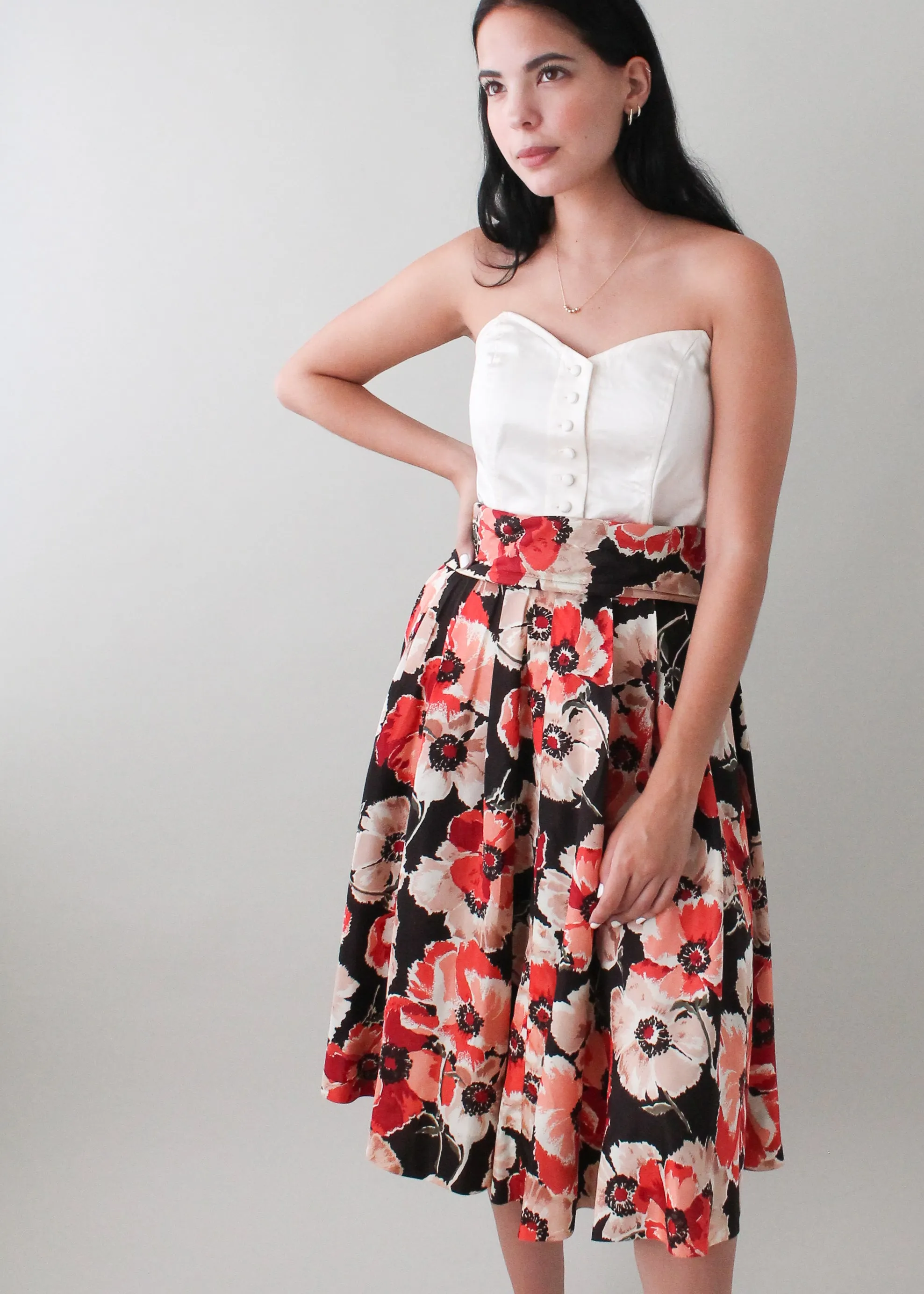 Vintage 1950s Floral Skirt