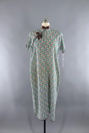 Vintage 1950s Qi Pao Cheongsam Dress