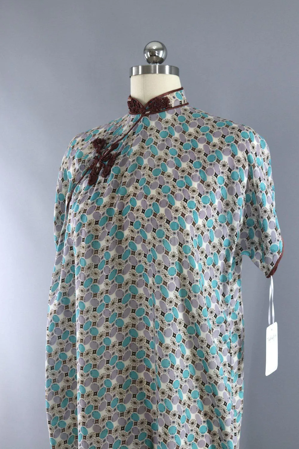 Vintage 1950s Qi Pao Cheongsam Dress