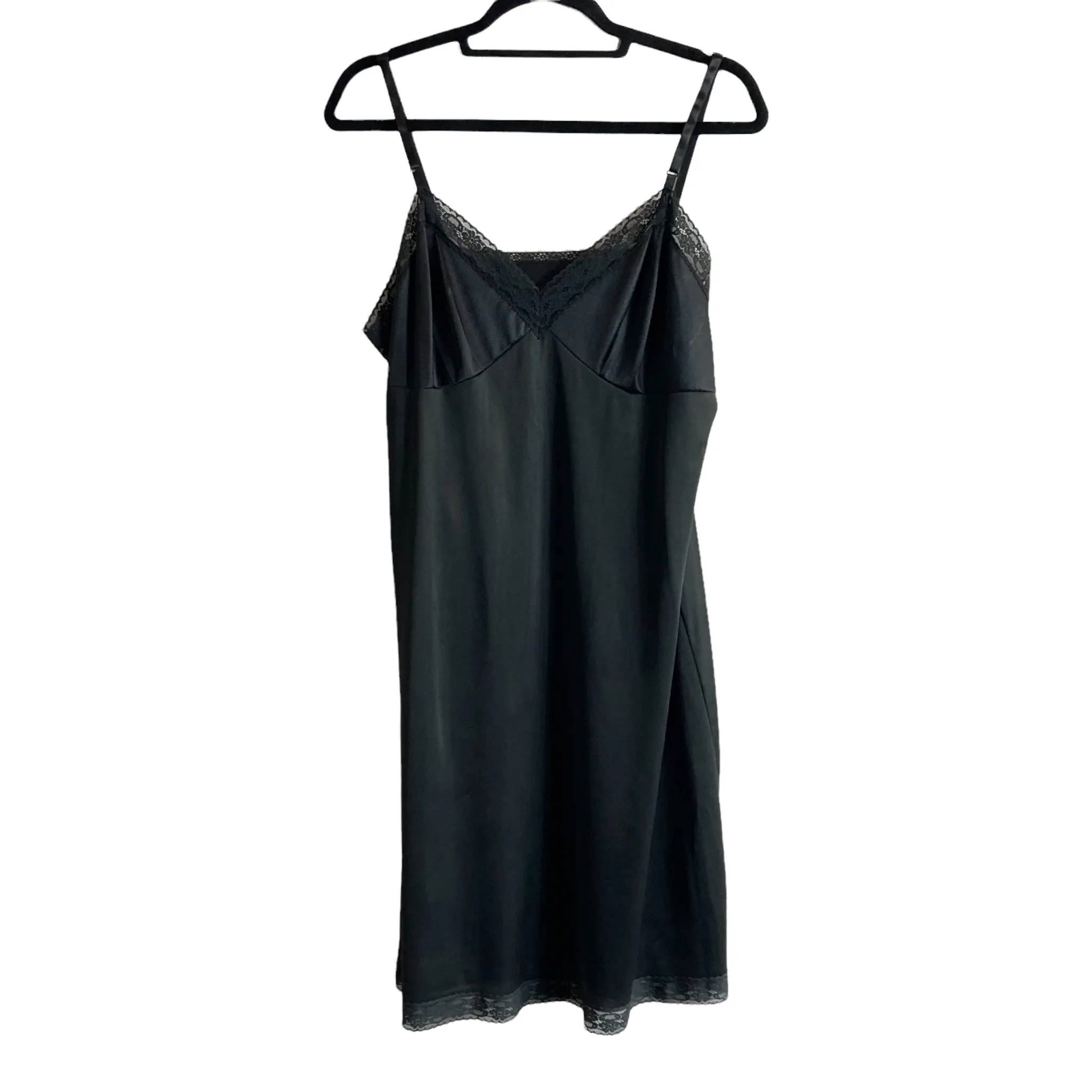 Vintage Black Slip Dress Size Large