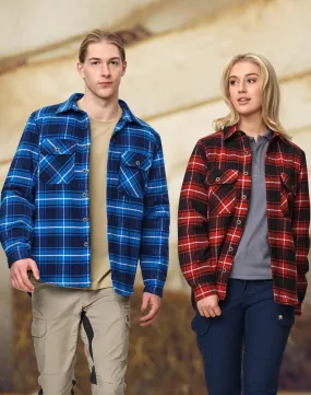 Winning Spirit Unisex Quilted Flannel Shirt-Style Jacket (WT07)