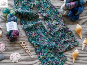 Wishbone Scarf Sport Weight Hand Knitting Pattern