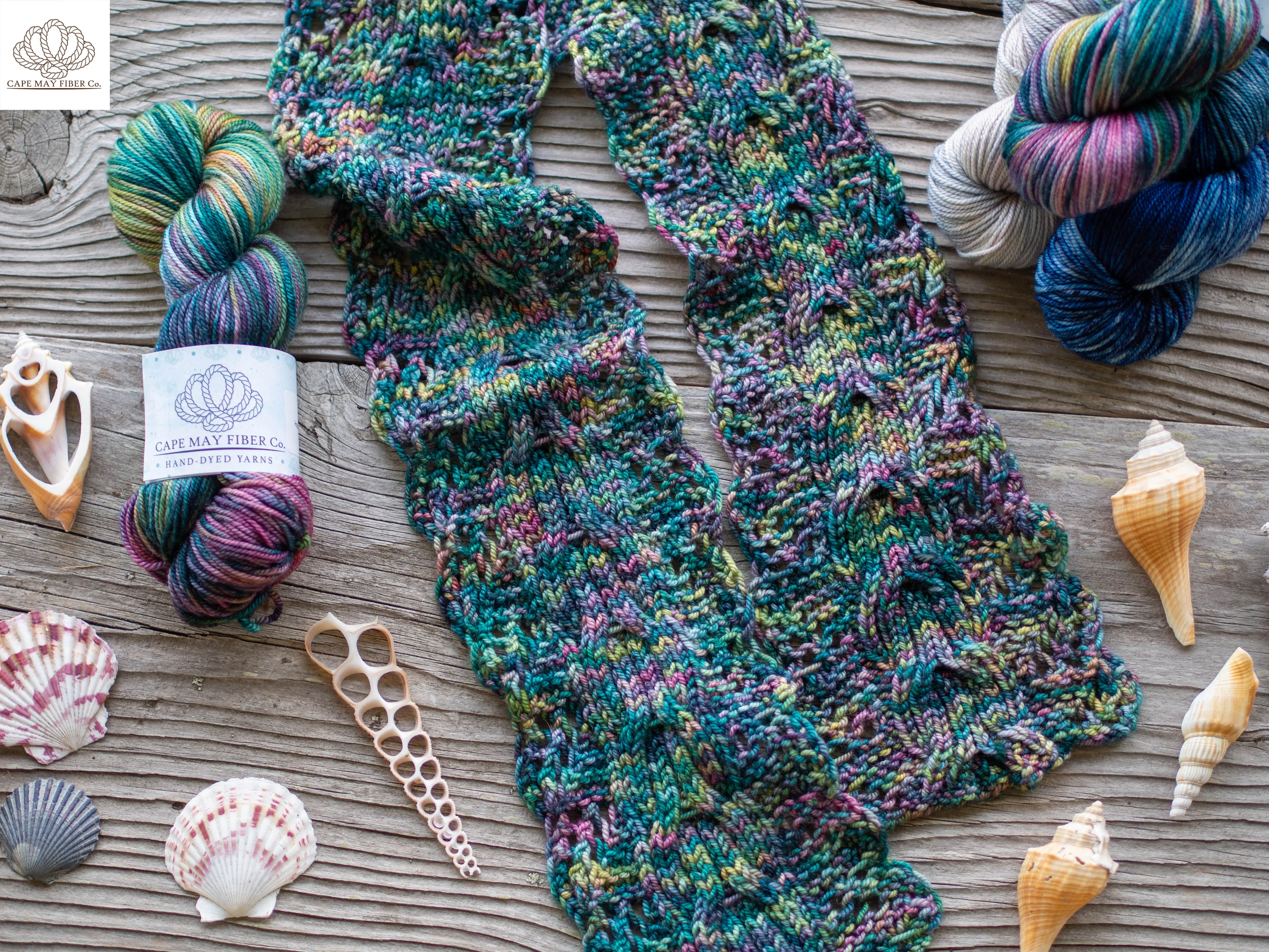 Wishbone Scarf Sport Weight Hand Knitting Pattern