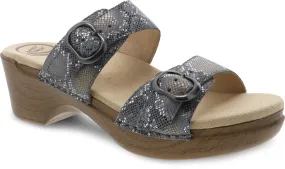 Women's Dansko Sophie Graphite Snake 9841-822200 Sandal