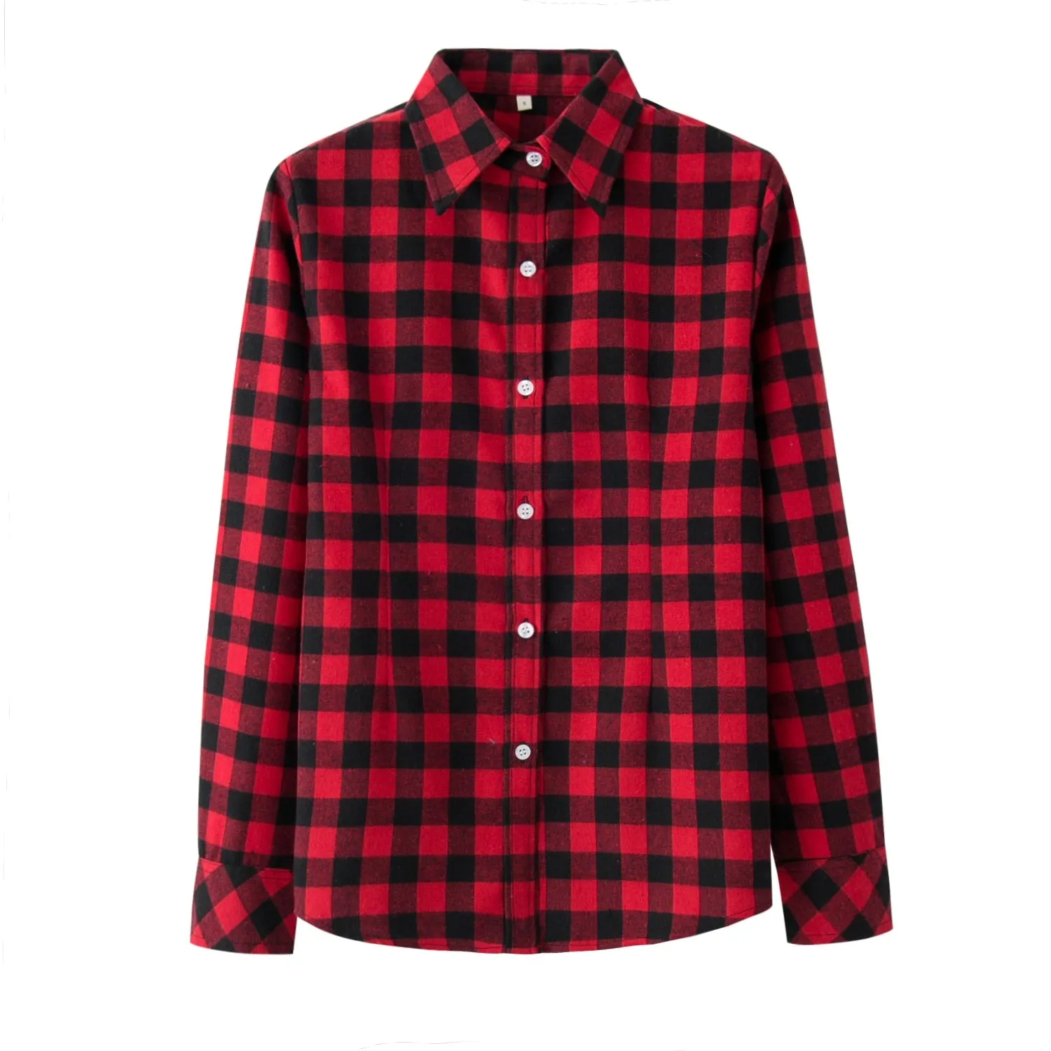 Women's Long Sleeve Flannel Blouse / Shirt