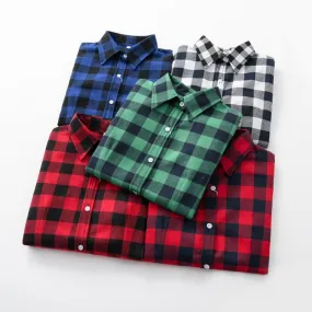 Women's Long Sleeve Flannel Blouse / Shirt