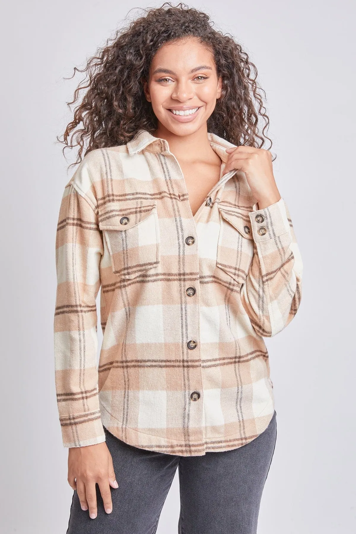 Women's Oversized Plaid Flannel Shacket