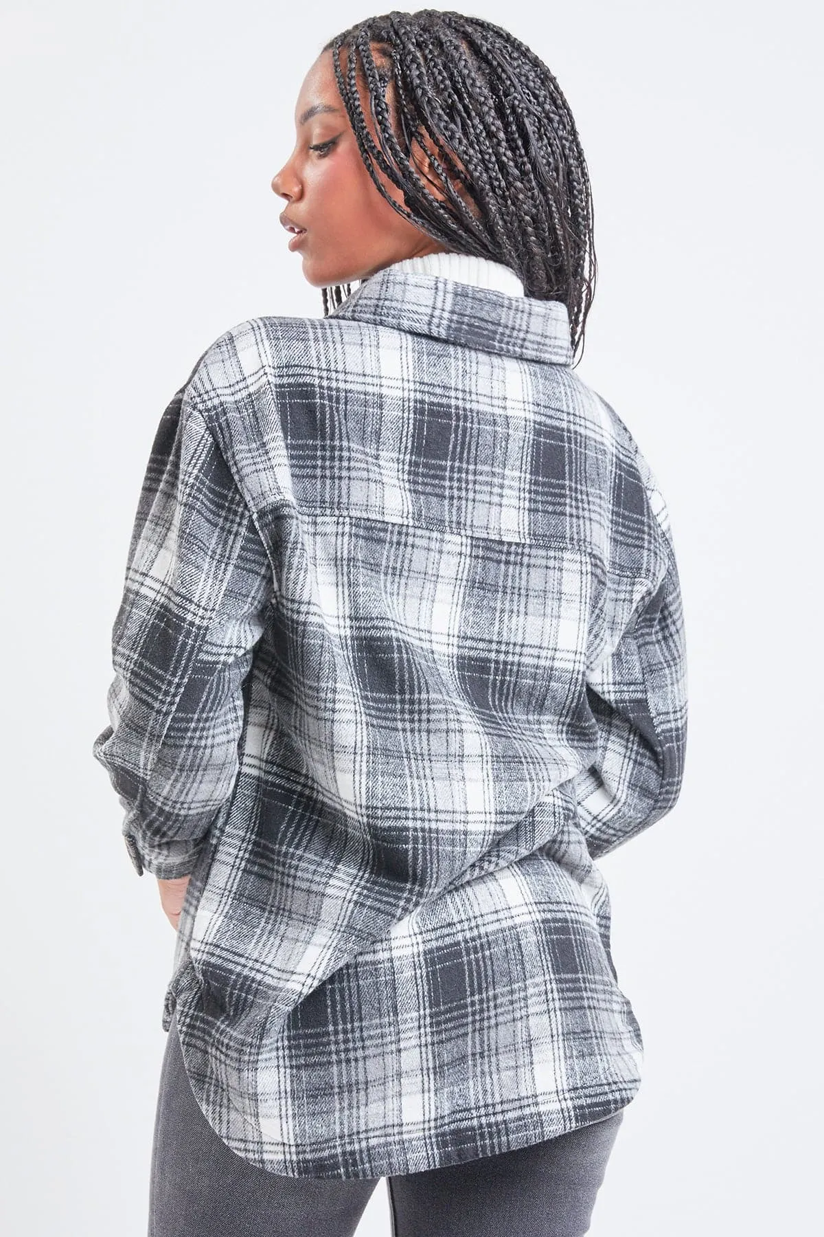 Women's Oversized Plaid Flannel Shacket