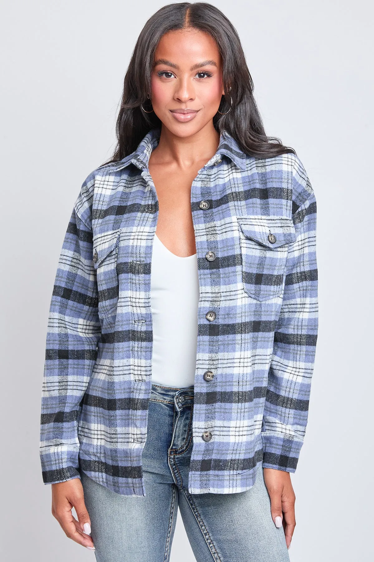 Women's Oversized Plaid Flannel Shacket