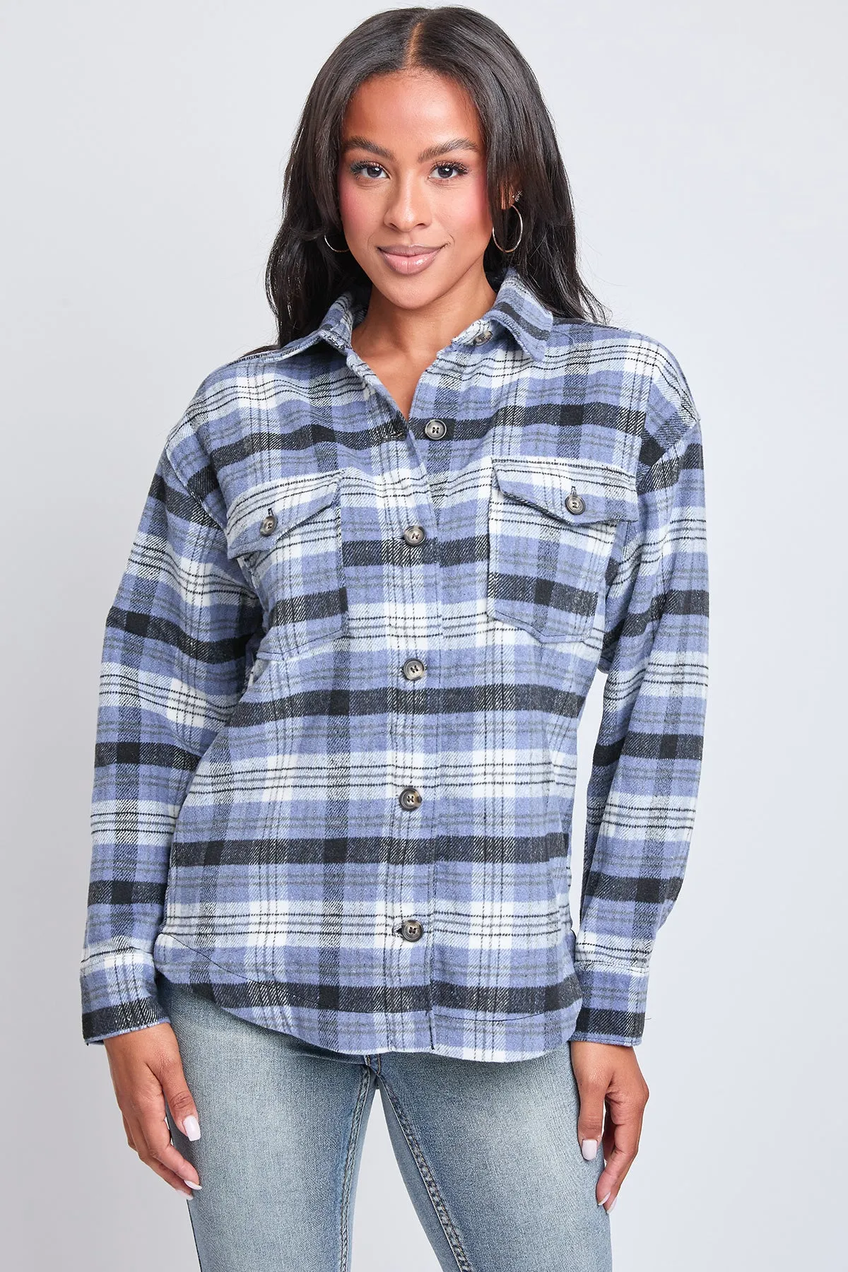 Women's Oversized Plaid Flannel Shacket