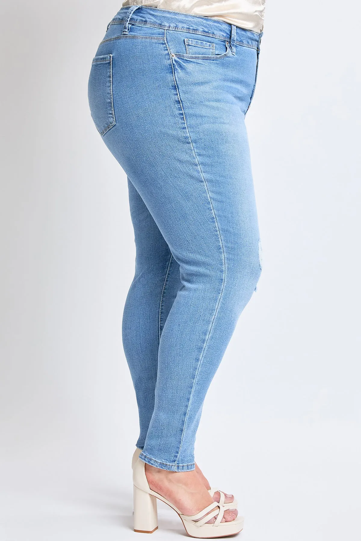 Women's Plus Essential Sustainable Distressed Skinny Jeans