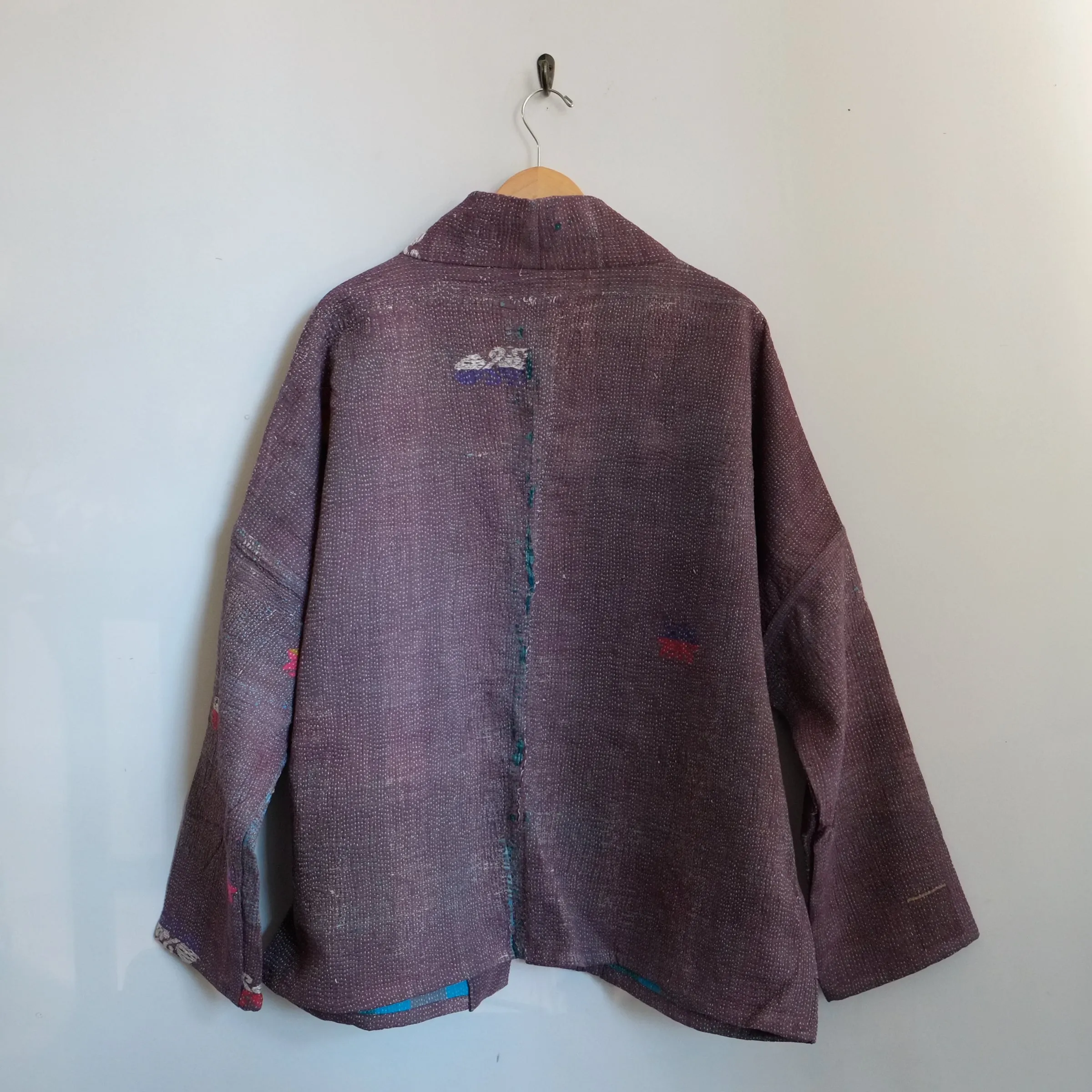 XL Heathered Purple with Embroidered Symbols Anoushka Jacket LM153