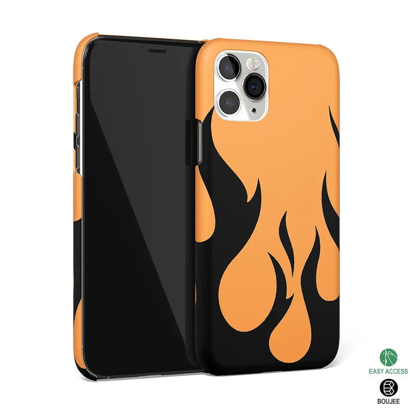 Y2K Retro Orange Flames Phone Cover | Matte Case