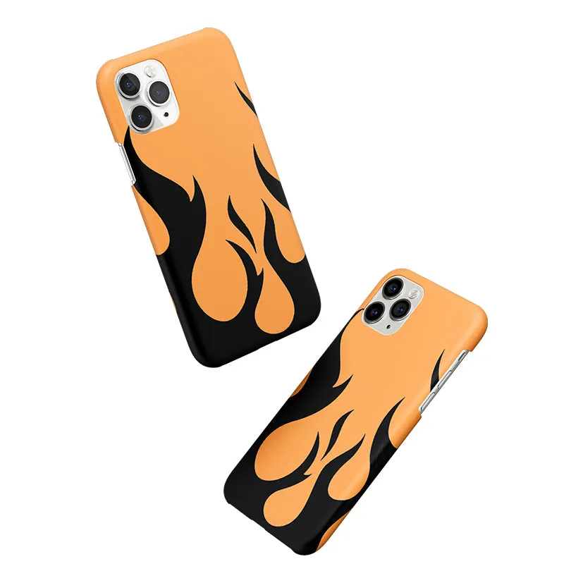 Y2K Retro Orange Flames Phone Cover | Matte Case