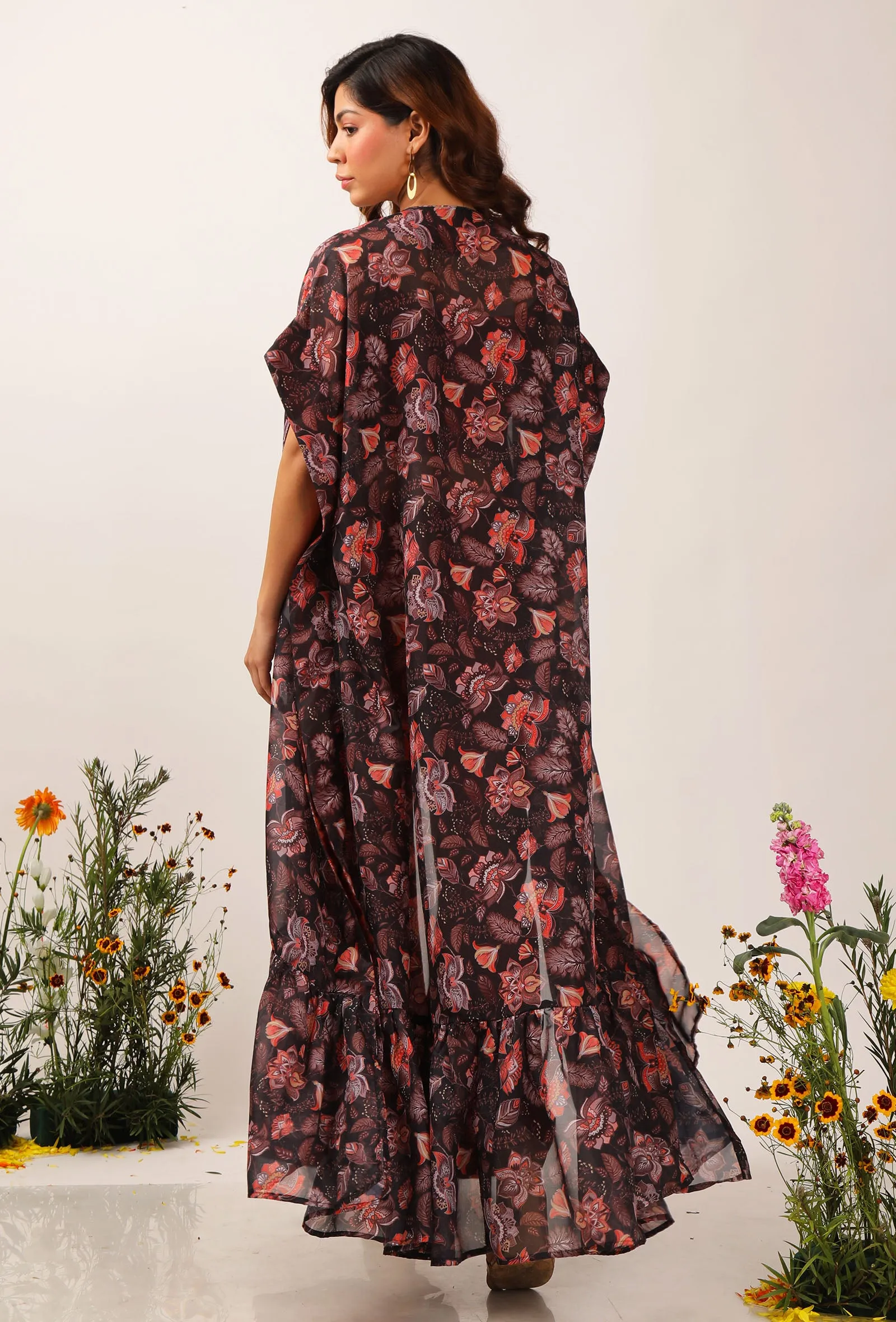 Zoon Floral Chintz Front Open Cape